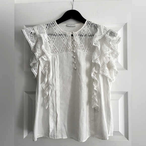 Sandro blouse fine lace - Picture 1 of 11